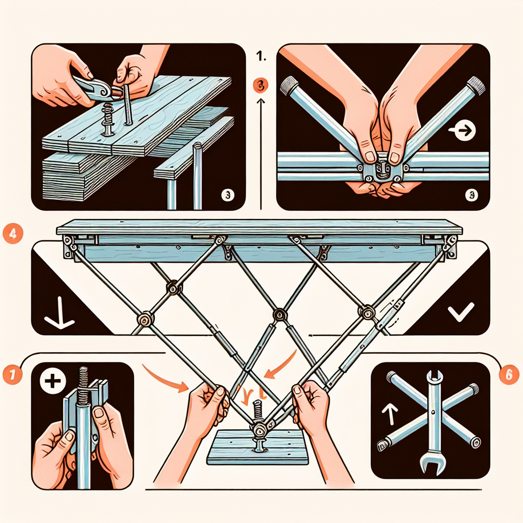 접이식 테이블 다리 고정법, 흔들림 없이 안정감 있게